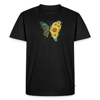 Papillon - T-shirt Premium bio Homme - noir - Devant - Nico (187cm)