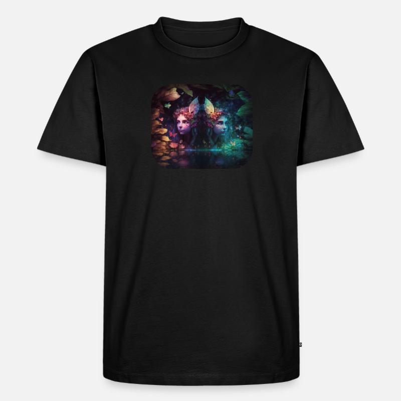 Fantasy Feen Zwilinge - Männer Premium Bio T-Shirt - undefined