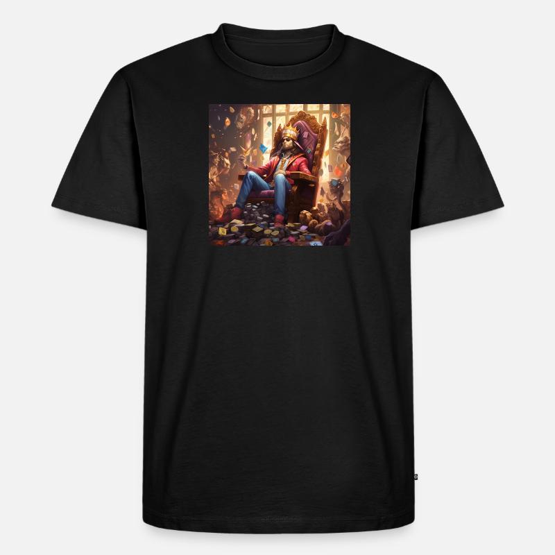 king - Männer Premium Bio T-Shirt - Schwarz