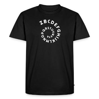 Eccentric - Reverse Alphabet. Things gonna change - Men's Premium Organic T-Shirt - black - Front - Nico (187cm)