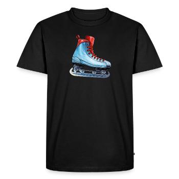 Schlittschuh - Männer Premium Bio T-Shirt - Schwarz - Vorne - Nico (187cm)