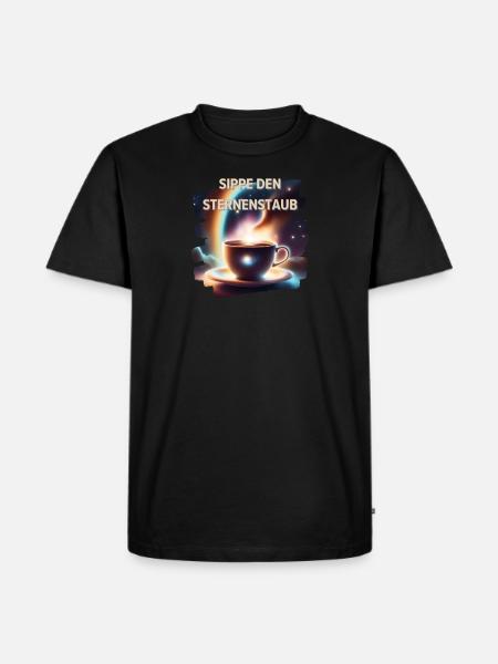 Sippe den Sternenstaub - Männer Premium Bio T-Shirt - Schwarz