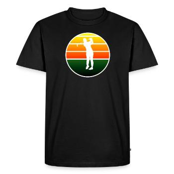 golfe - T-shirt Premium bio Homme - noir - Devant - Nico (187cm)