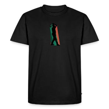 Axe Double Axe - Men's Premium Organic T-Shirt - black - Front - Nico (187cm)