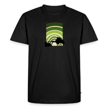 Ranch de la cour - T-shirt Premium bio Homme - noir - Devant - Nico (187cm)