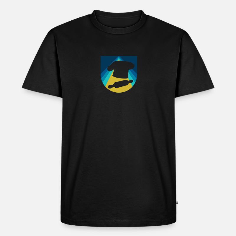 Backen Backen Bäcker - Männer Premium Bio T-Shirt - Schwarz