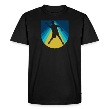 Équipe Dodgeball Équipe - T-shirt Premium bio Homme - noir - Devant - Nico (187cm)