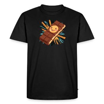 Chocolat Chocolat Cacao - T-shirt Premium bio Homme - noir - Devant - Nico (187cm)
