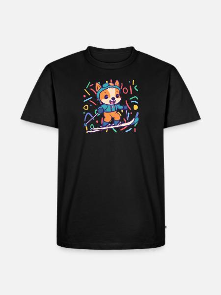 Ski Skiing Ski bindings - Men's Premium Organic T-Shirt - black