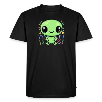 Alien Aliens - Men's Premium Organic T-Shirt - black - Front - Nico (187cm)