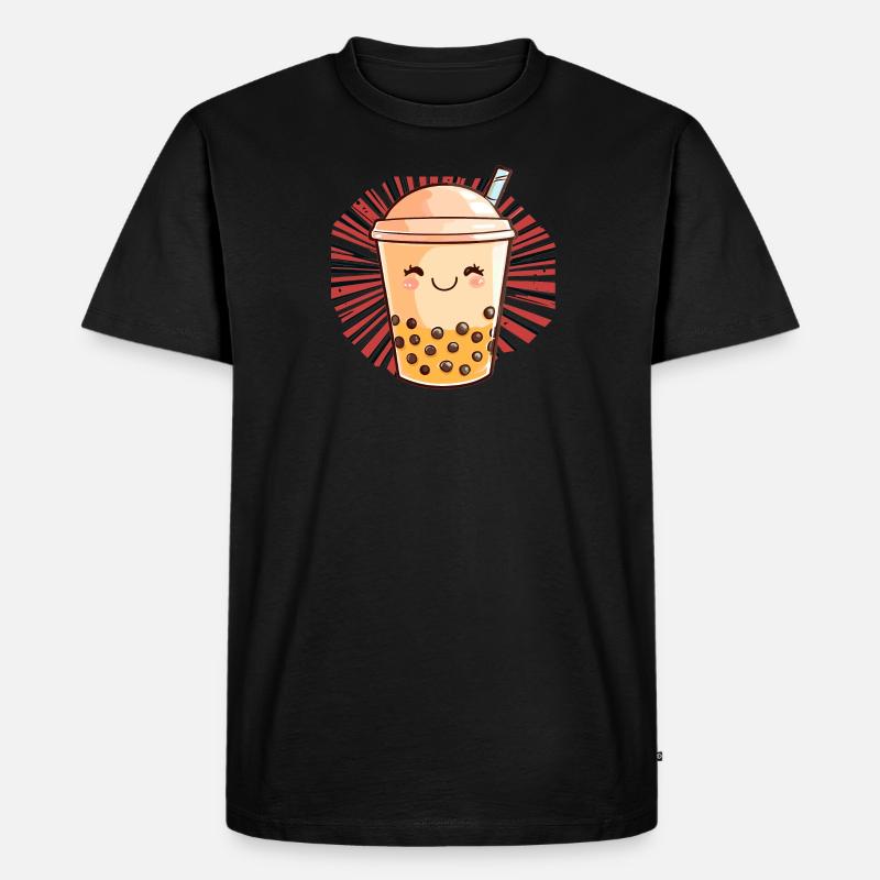 Boba Bubbletea Bubble - Männer Premium Bio T-Shirt - Schwarz