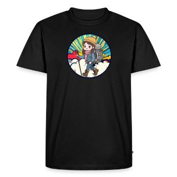Randonnée Randonnée - T-shirt Premium bio Homme - noir - Devant - Nico (187cm)