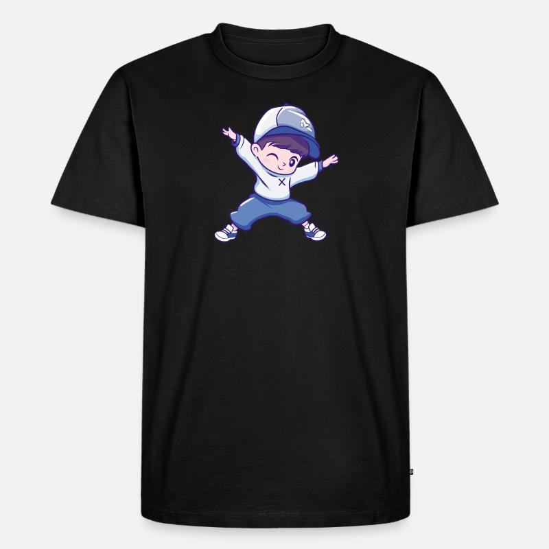 Breakdance Breaker - Männer Premium Bio T-Shirt - Schwarz