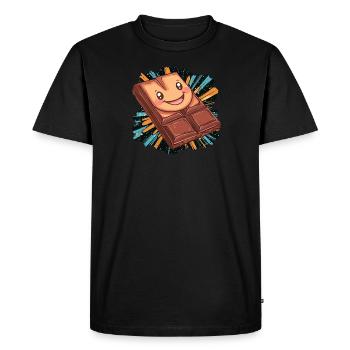 Snacking au chocolat et au chocolat - T-shirt Premium bio Homme - noir - Devant - Nico (187cm)