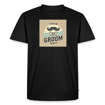 Team Groom - Enterrement de vie de garçon Poltern - T-shirt Premium bio Homme - noir - Devant - Nico (187cm)