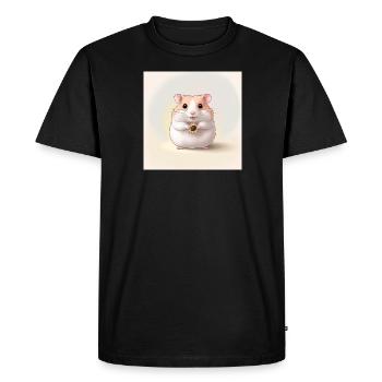Dessin animé Hamster - T-shirt Premium bio Homme - noir - Devant - Nico (187cm)