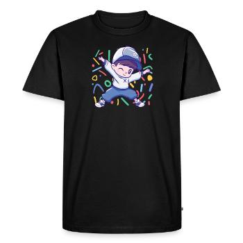 Breakdance Breakdancer Boombox - T-shirt Premium bio Homme - noir - Devant - Nico (187cm)