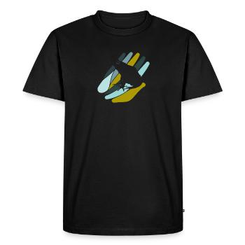 Grenouille amphibien amphibien - T-shirt Premium bio Homme - noir - Devant - Nico (187cm)
