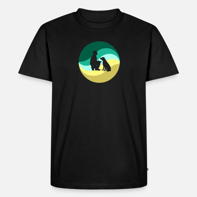 Hundetraining Agility Hundeschule - Männer Premium Bio T-Shirt - Schwarz
