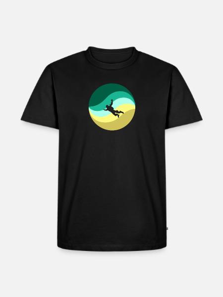 Skydiving Adrenaline Parachuting - Men's Premium Organic T-Shirt - black