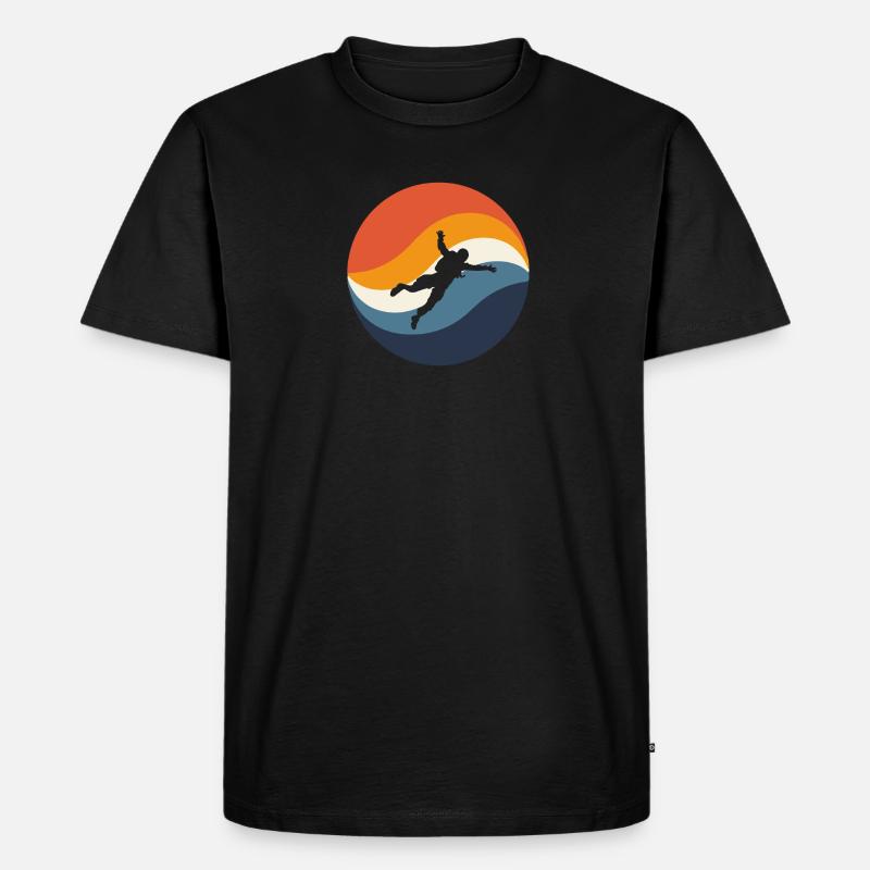 Skydive Freifall Parachuting - Männer Premium Bio T-Shirt - Schwarz