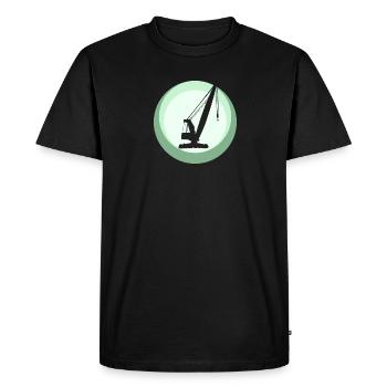 Grue Chantier Conduite de grue - T-shirt Premium bio Homme - noir - Devant - Nico (187cm)