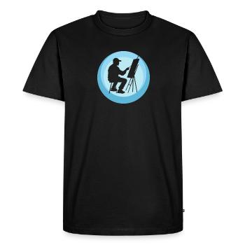Painting Pastel Painting - Men's Premium Organic T-Shirt - black - Front - Nico (187cm)