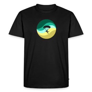 Parachutisme aérien en chute libre - T-shirt Premium bio Homme - noir - Devant - Nico (187cm)
