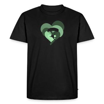 Skydiving Skydive - Men's Premium Organic T-Shirt - black - Front - Nico (187cm)