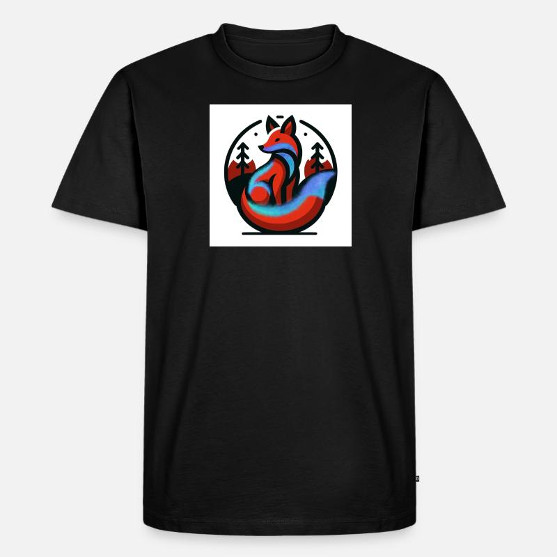 Wandelfuchs - Männer Premium Bio T-Shirt - Schwarz