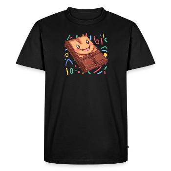 Chocolat Vanille Chocolat - T-shirt Premium bio Homme - noir - Devant - Nico (187cm)