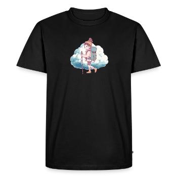 Hiking Hike Mountaineering - Men's Premium Organic T-Shirt - black - Front - Nico (187cm)