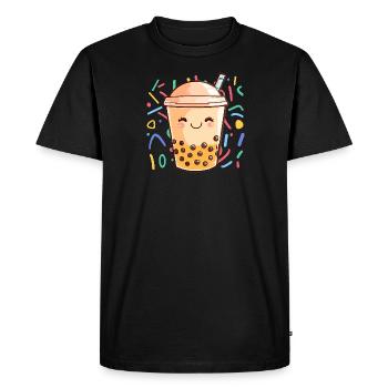 Boisson gazeuse Boba Bubbletea - T-shirt Premium bio Homme - noir - Devant - Nico (187cm)