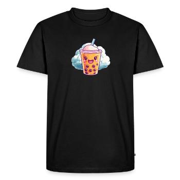 Boba Bubble Tea - Men's Premium Organic T-Shirt - black - Front - Nico (187cm)