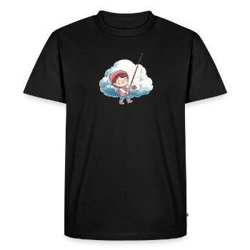 Poisson-grenouille pêcheur - T-shirt Premium bio Homme - noir - Devant - Nico (187cm)