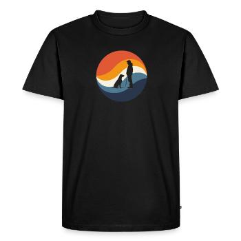 Hundeerziehung Hundetraining Hundesport - Männer Premium Bio T-Shirt - Schwarz - Vorne - Nico (187cm)