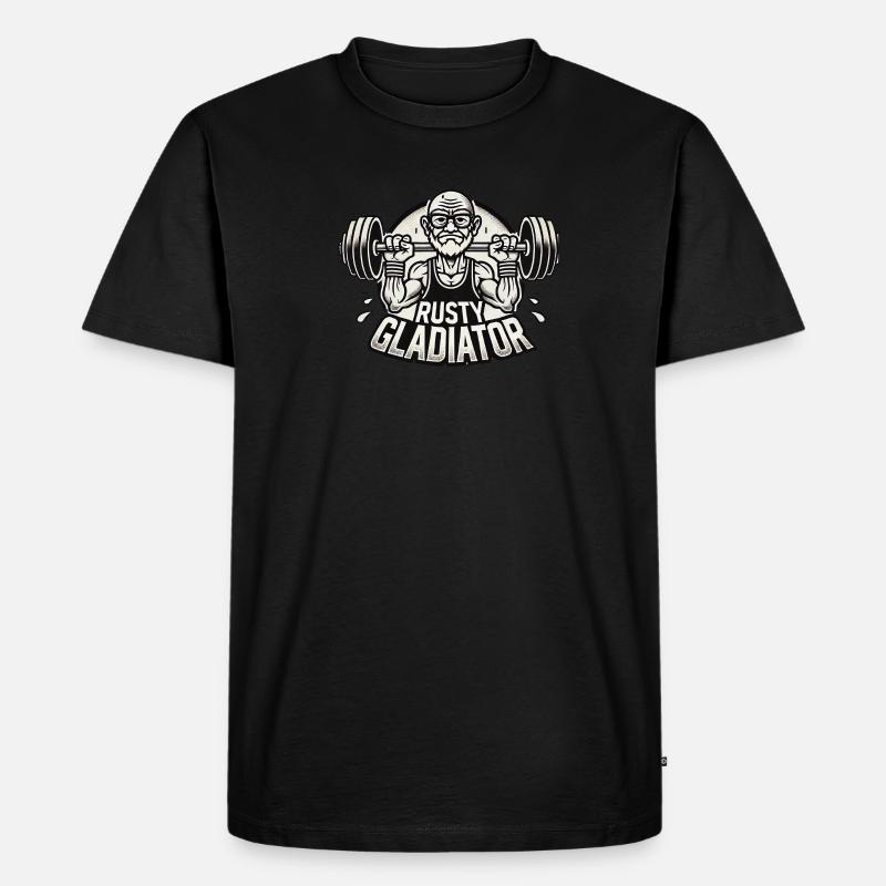Rostiger Gladiator-Athlet - Männer Premium Bio T-Shirt - undefined
