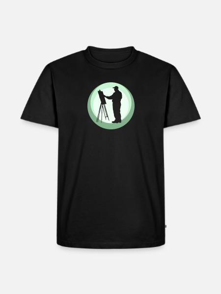 Paint Brushes - Men's Premium Organic T-Shirt - black