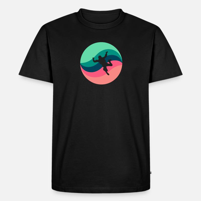 Skydive - Männer Premium Bio T-Shirt - Schwarz