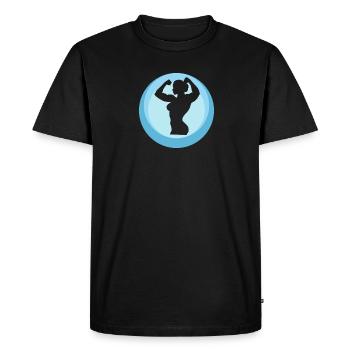 Bodybuilding Weight - Men's Premium Organic T-Shirt - black - Front - Nico (187cm)