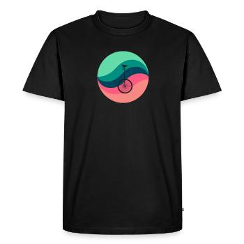 Monocycle Pédales Circus - T-shirt Premium bio Homme - noir - Devant - Nico (187cm)