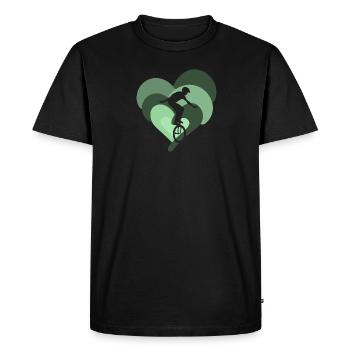 Unicycling Pedals Unicycle - Men's Premium Organic T-Shirt - black - Front - Nico (187cm)