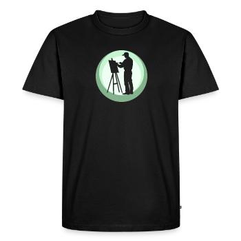 Paint Watercolor Brushes - Men's Premium Organic T-Shirt - black - Front - Nico (187cm)