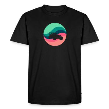 Voiture de course d’autocross - T-shirt Premium bio Homme - noir - Devant - Nico (187cm)