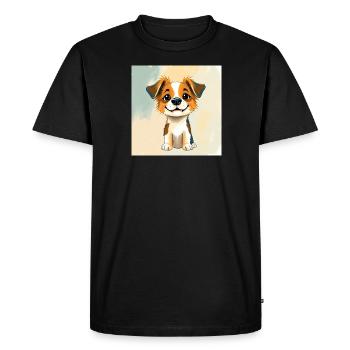 Berger australien mignon - T-shirt Premium bio Homme - noir - Devant - Nico (187cm)