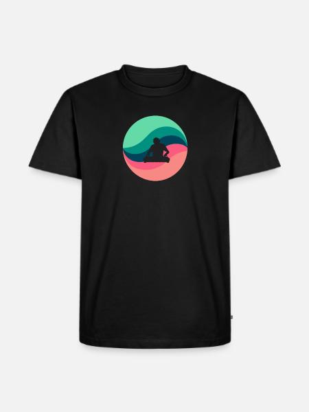 DJ Techno Shuffle - Männer Premium Bio T-Shirt - Schwarz