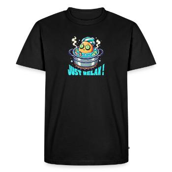 Relaxation d’œuf. - T-shirt Premium bio Homme - noir - Devant - Nico (187cm)