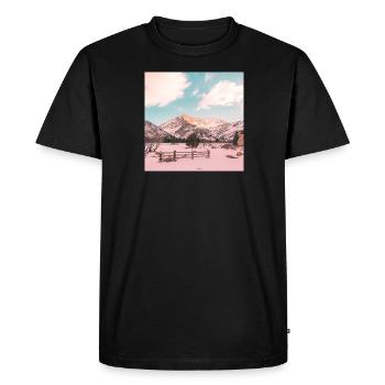 Winter Silence – Pastel Dreams - Men's Premium Organic T-Shirt - black - Front - Nico (187cm)