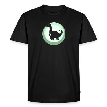 Dinosaure Dinosaures Fossile - T-shirt Premium bio Homme - noir - Devant - Nico (187cm)