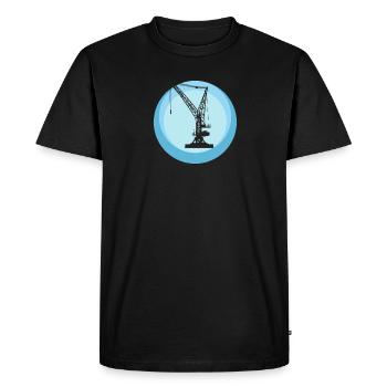 Crane construction site - Men's Premium Organic T-Shirt - black - Front - Nico (187cm)